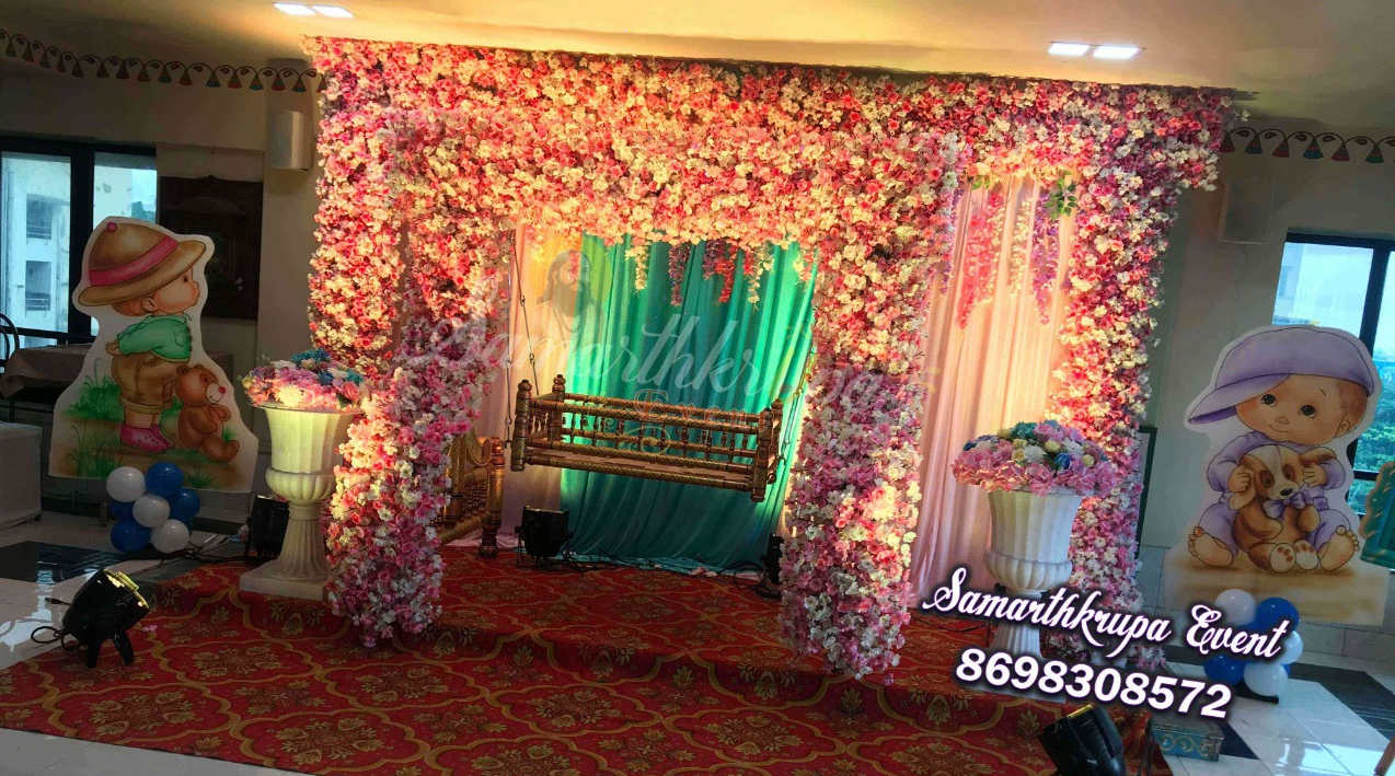 Barse-Decoration-In-Pune,-Naming-Ceremony-Decoration