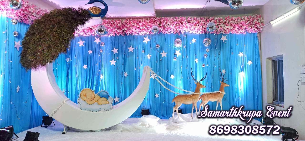 Baby shower best sale jhula decoration